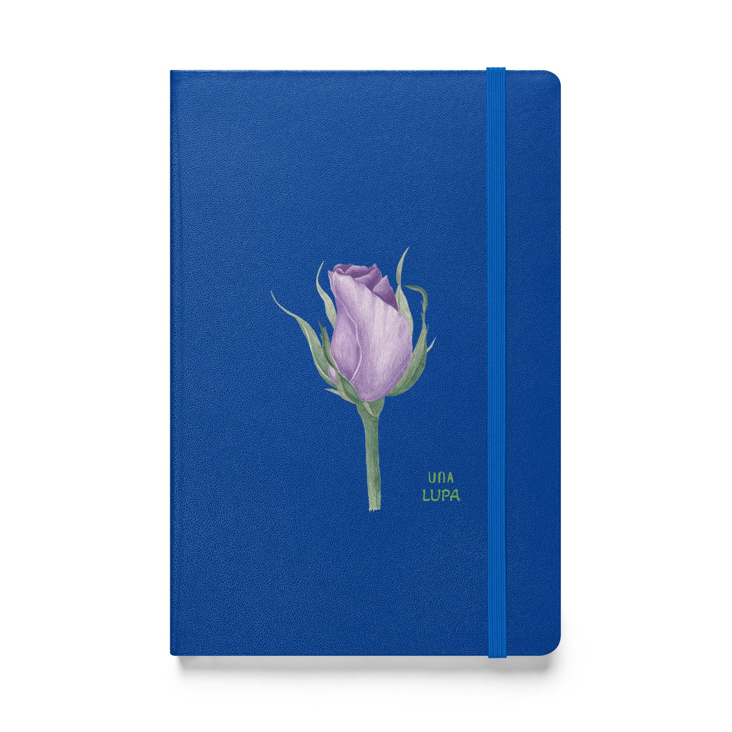 Una Lupa - Hardcover Notizbuch - Violette Rose - 13,97 × 21,59 cm