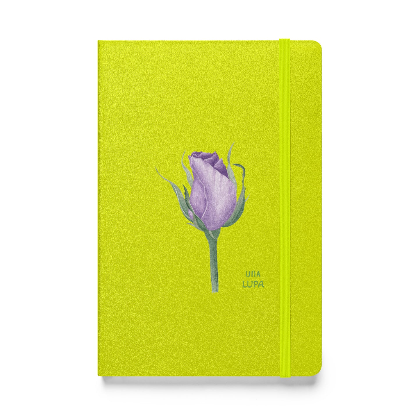 Una Lupa - Hardcover Notizbuch - Violette Rose - 13,97 × 21,59 cm