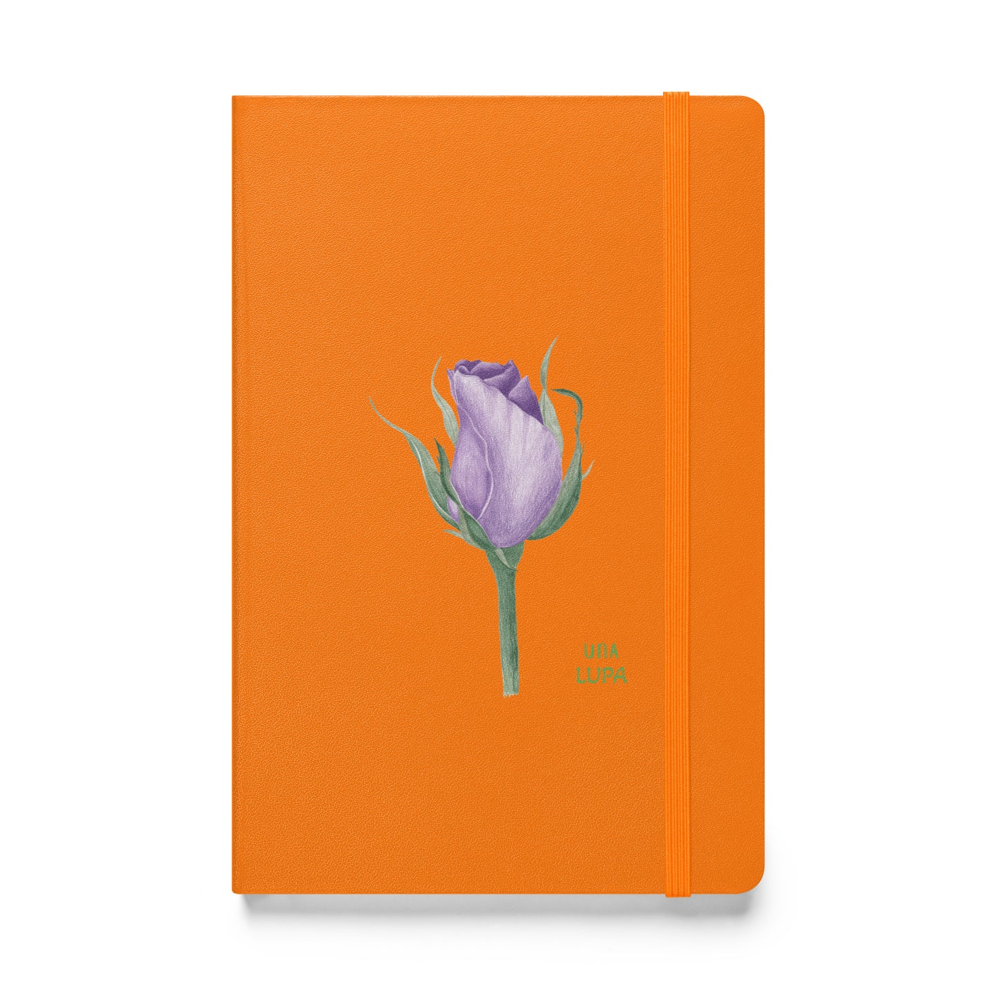 Una Lupa - Hardcover Notizbuch - Violette Rose - 13,97 × 21,59 cm