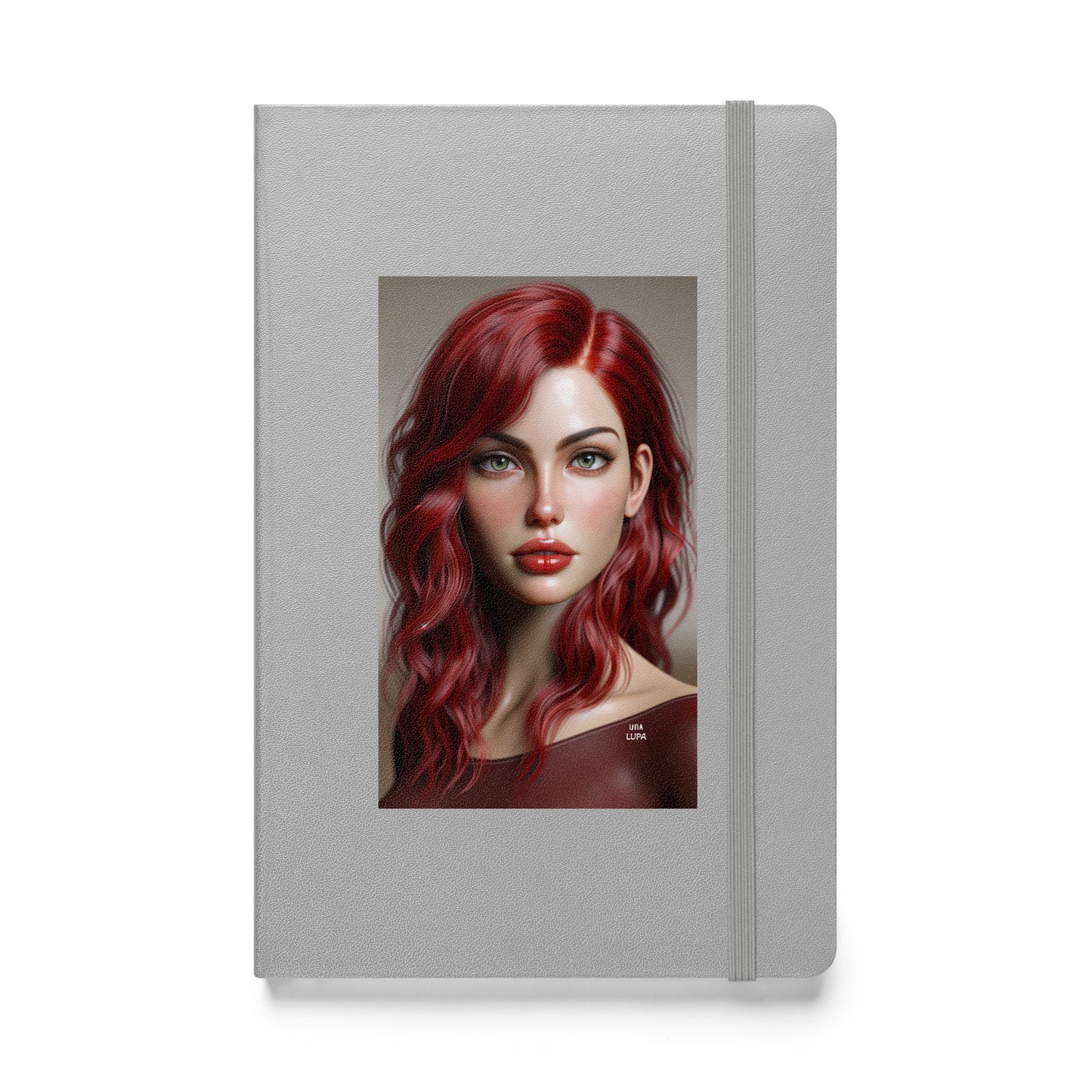 Una Lupa - Hardcover Notizbuch - Abby - 13,97 cm × 21,59 cm