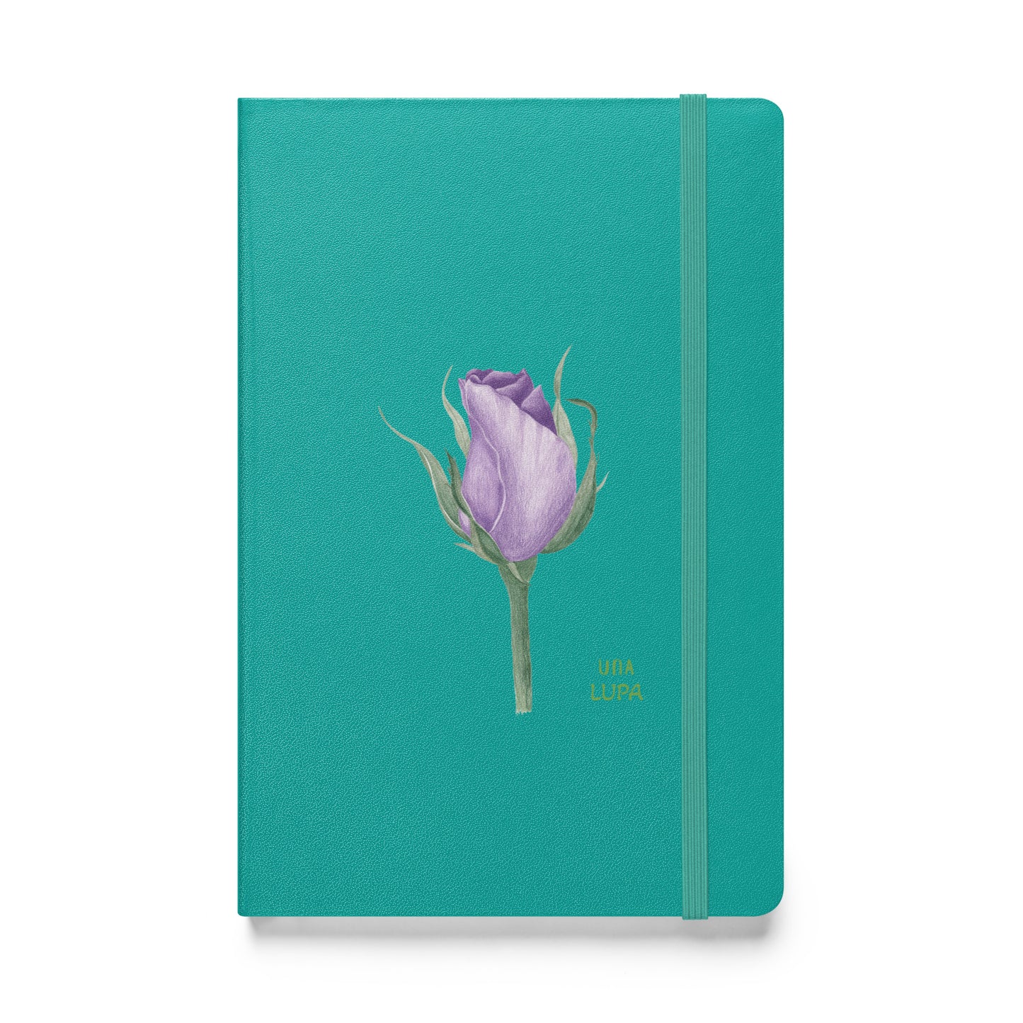 Una Lupa - Hardcover Notizbuch - Violette Rose - 13,97 × 21,59 cm