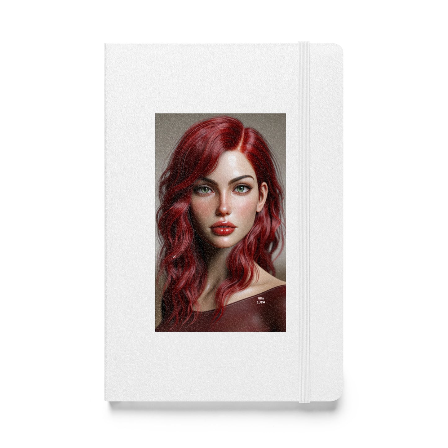 Una Lupa - Hardcover Notizbuch - Abby - 13,97 cm × 21,59 cm