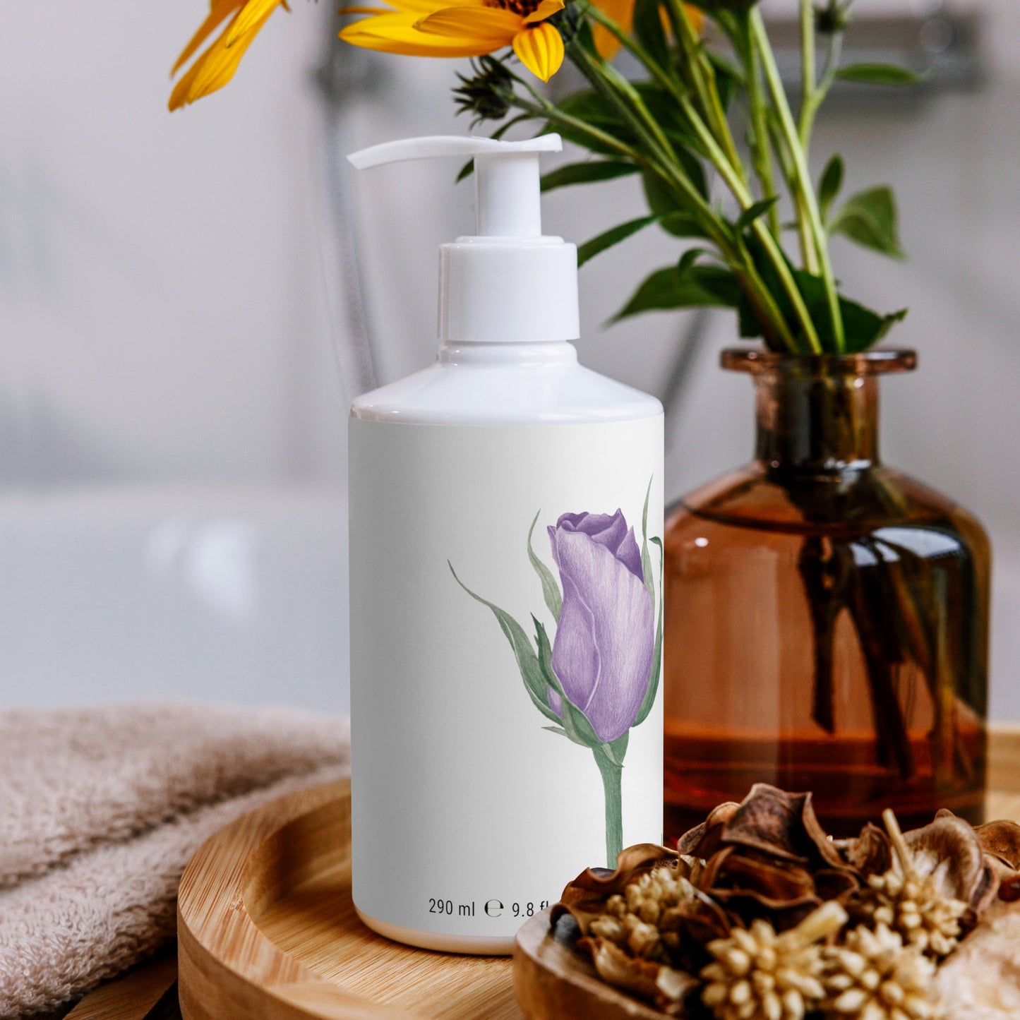 Una Lupa - Erfrischende Hand- & Bodylotion - Decor "Violette Rose" - 290 ml