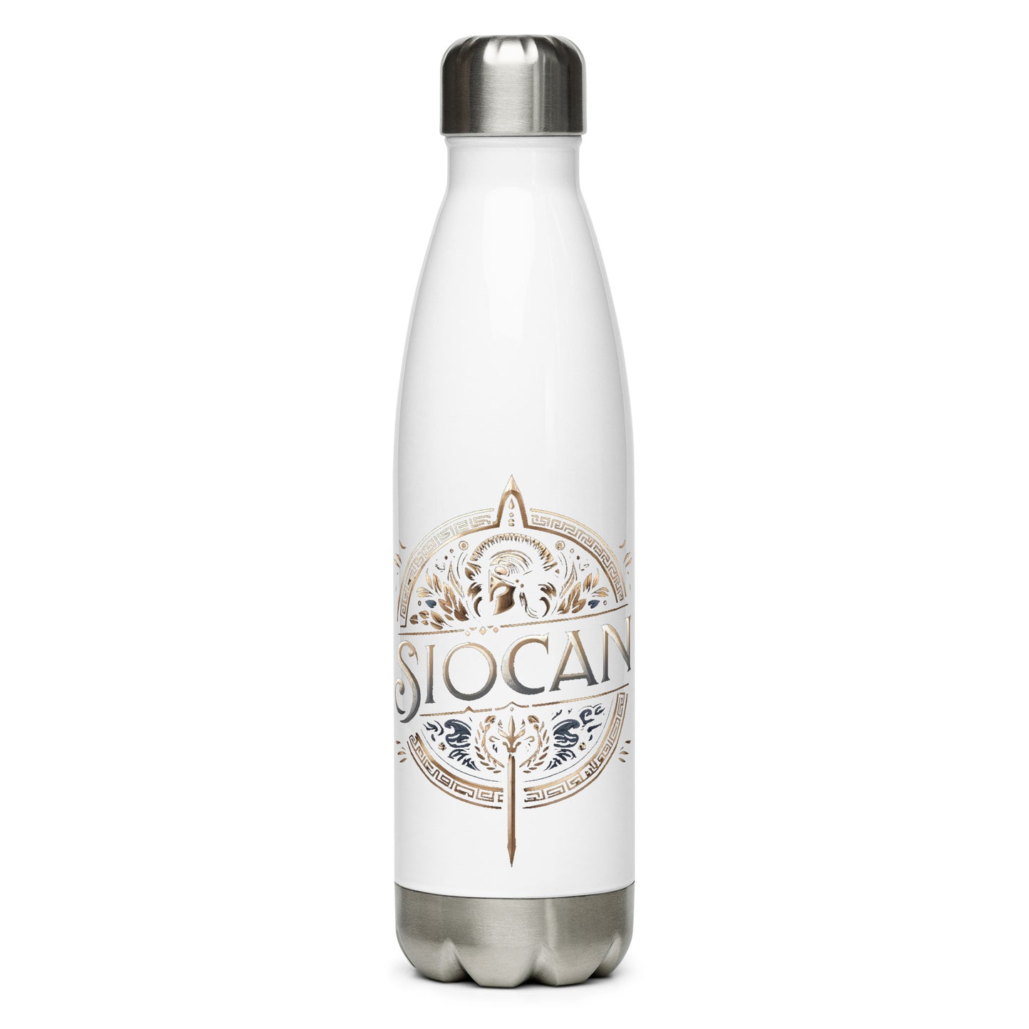 Siocan - Edelstahl-Trinkflasche weiß - Siocan Logo - 500 ml