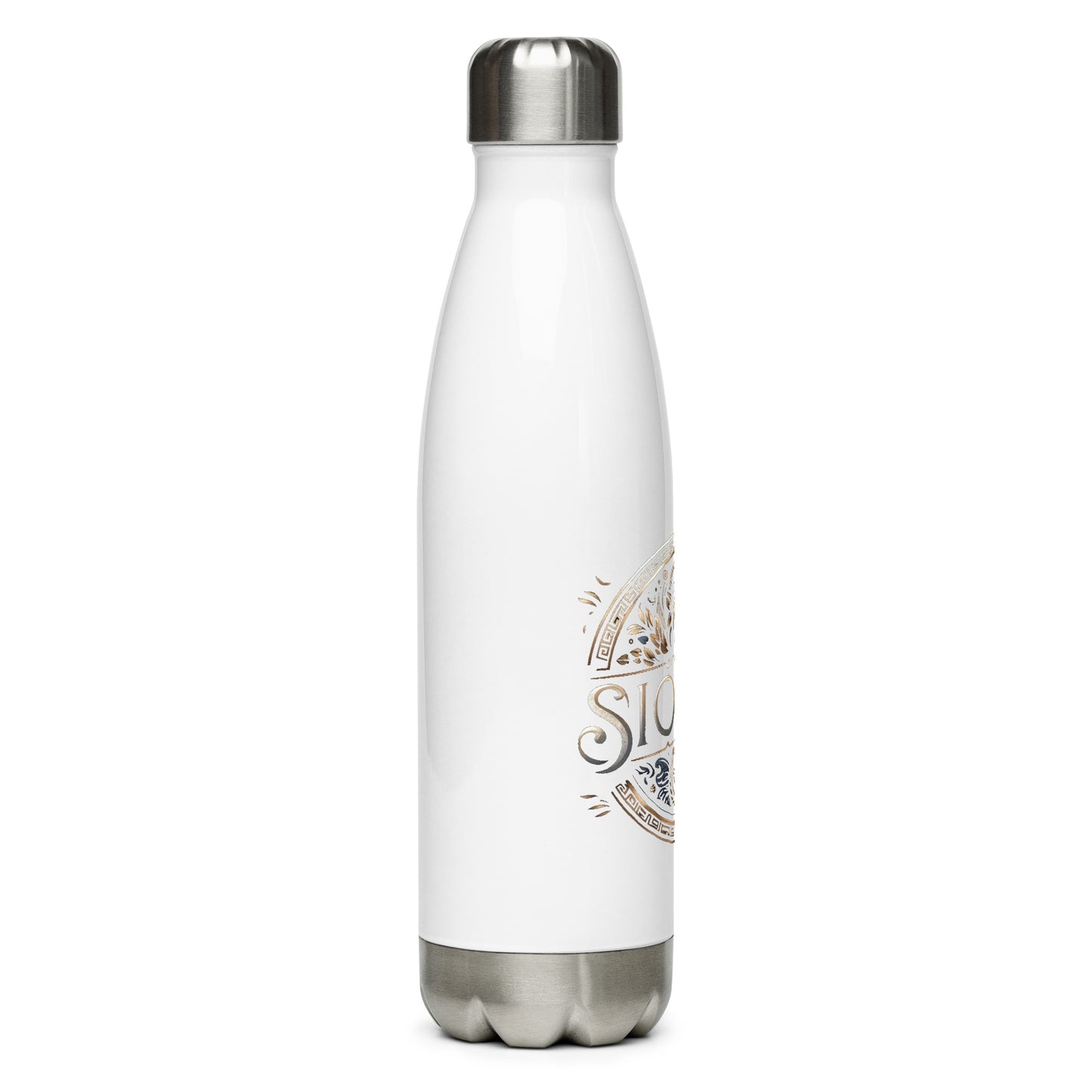 Siocan - Edelstahl-Trinkflasche weiß - Siocan Logo - 500 ml