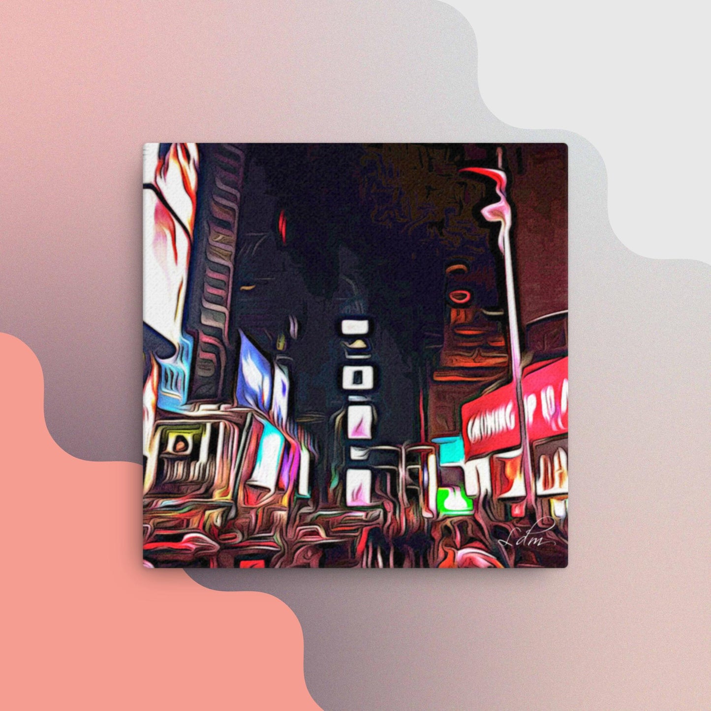 Luigi Di Matteo - Leinwandbild - Colori di Time Square - 30,5 x 30,5 cm