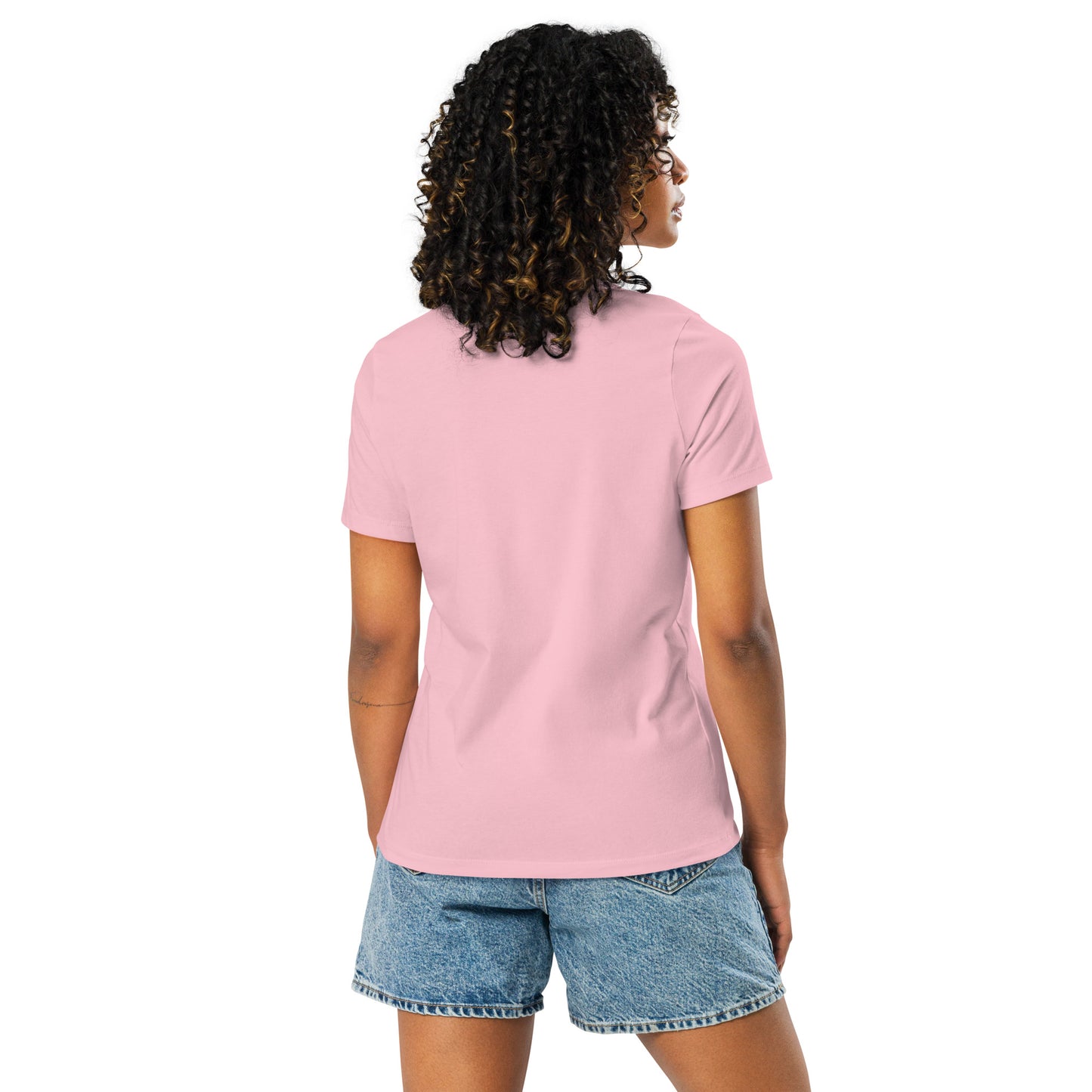 Una Lupa - Lockeres Damen-T-Shirt - Violette Rose